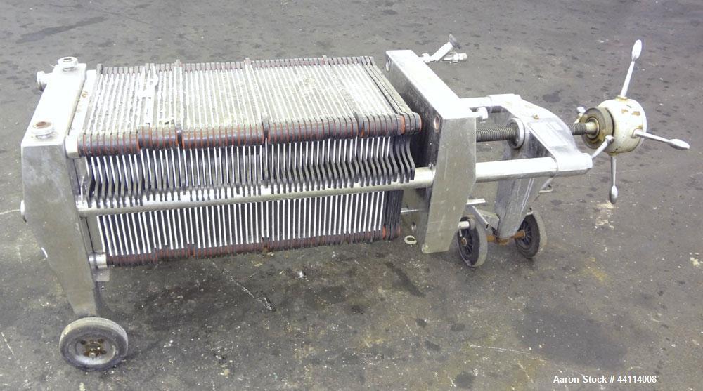 Used Seitz Werke Polishing Press, Type 40/60. Has (57) 15" X 15" plastic Plates, (1) head, (1) tail that are stainless steel. Approximate (90.48) square feet filter area. (4) corner feed, and dischar...