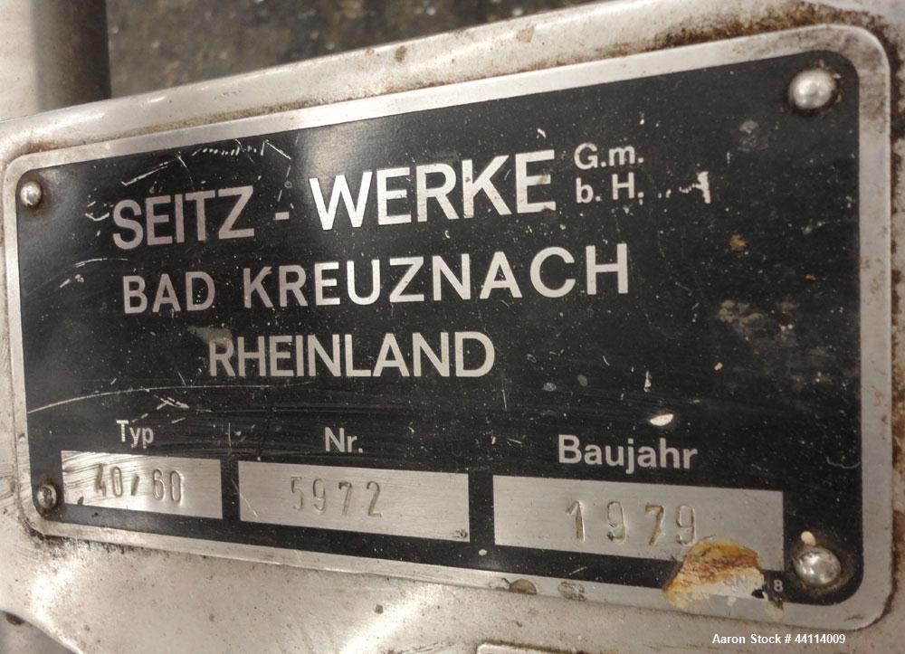 Used Stainless Steel Seitz Orion Werke Polishing Press, Type 40/60
