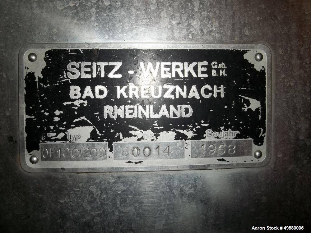Used Seitz Filter Press, Type OF 100/200