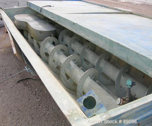 USED: Eimco Shriver filter press, model M1000FB. Carbon steel frame. (40) 39.3" x 39.3" x approximately 2-1/2" thick x approximately 1/2" recess polypropylene plates, (1) head plate, (1) tail plate. ...