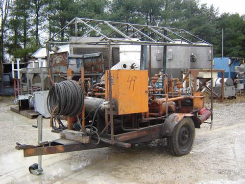 USED: Oil purification trailer with Shriver plate and frame filterpress. Portable trailer with filters and pumps for filtering hydraulicoils or transformer oils. Trailer consists of Shriver plate and...