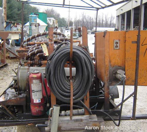 USED: Oil purification trailer with Shriver plate and frame filterpress. Portable trailer with filters and pumps for filtering hydraulicoils or transformer oils. Trailer consists of Shriver plate and...