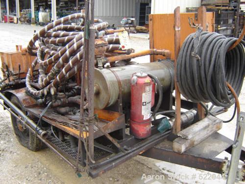 USED: Oil purification trailer with Shriver plate and frame filterpress. Portable trailer with filters and pumps for filtering hydraulicoils or transformer oils. Trailer consists of Shriver plate and...