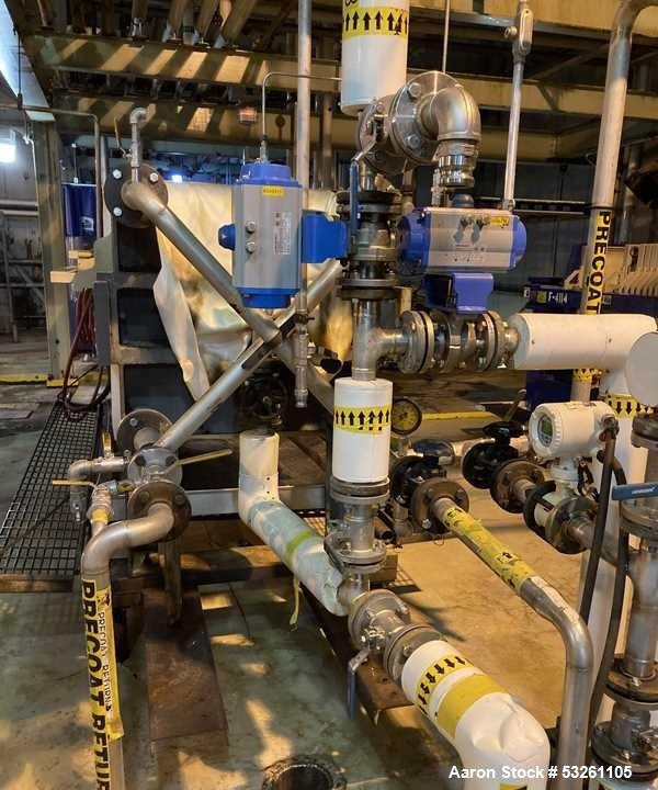 Used Shriver 36" Poly Plate And Frame Filter Press. (34) 1" Plates, frames, and end plate. Self contained hydraulic system & controls drip pan.