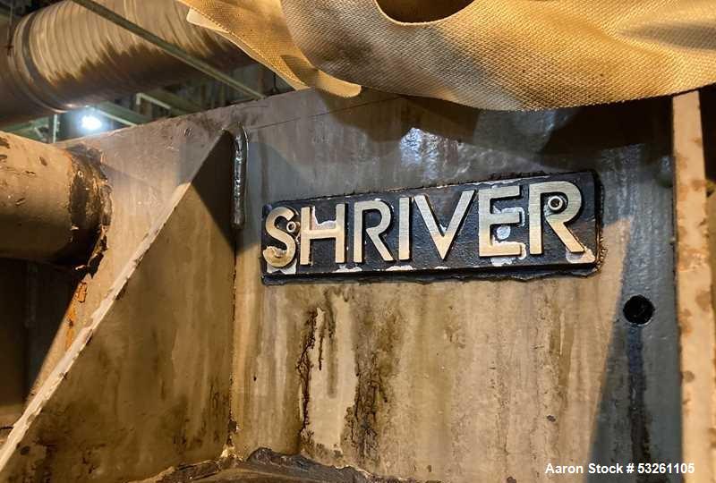 Used Shriver 36" Poly Plate And Frame Filter Press. (34) 1" Plates, frames, and end plate. Self contained hydraulic system & controls drip pan.