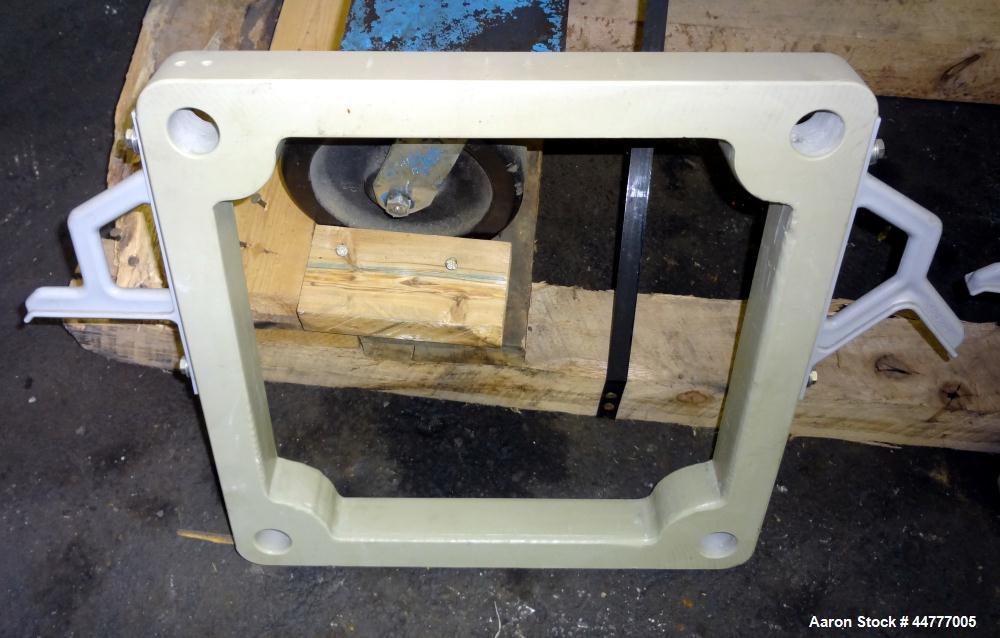 Used Sperry Plate & Frame Filter Press, Size 18, Type 47-48-49. (15) 15" x 15" polypropylene plates, (16) 15" x 15" x 2" thick frames. Approximate filter area 32 square feet filter area, approximate ...