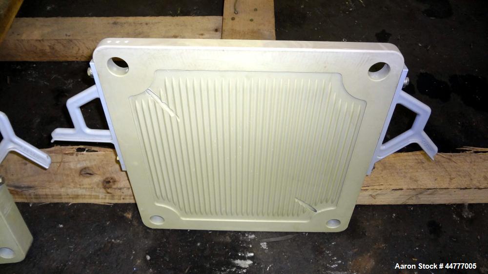 Used Sperry Plate & Frame Filter Press, Size 18, Type 47-48-49. (15) 15" x 15" polypropylene plates, (16) 15" x 15" x 2" thick frames. Approximate filter area 32 square feet filter area, approximate ...