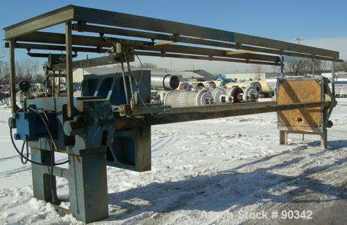 USED: Sperry filter press, type 21, size 48. (85) 48" x 48" polypropylene plates, approximate 1/2" deep recess each side. Approximate filter area 1053 square feet, approximate 87 cubic feet cake capa...