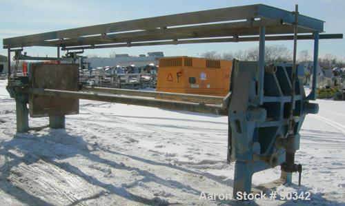 USED: Sperry filter press, type 21, size 48. (85) 48" x 48" polypropylene plates, approximate 1/2" deep recess each side. Approximate filter area 1053 square feet, approximate 87 cubic feet cake capa...