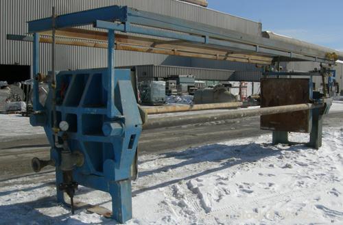 USED: Sperry filter press, type 21, size 48. (85) 48" x 48" polypropylene plates, approximate 1/2" deep recess each side. Approximate filter area 1053 square feet, approximate 87 cubic feet cake capa...