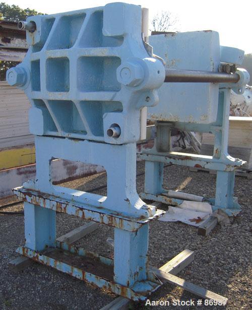 Used Sperry Filter Plate and Frame Filter Press, Size 36. (15) 36" x 36" polypropylene plates, 1’’ thick, frames 1-1/4’’ thick. Approximate filter area 106 square feet, approximate 8.8 cubic feet cak...