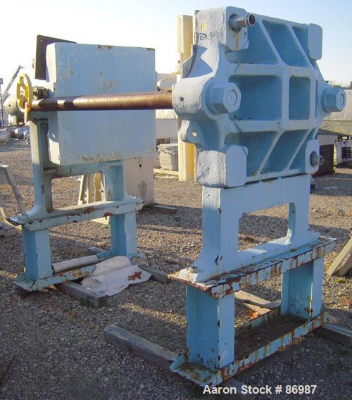 Used Sperry Filter Plate and Frame Filter Press, Size 36. (15) 36" x 36" polypropylene plates, 1’’ thick, frames 1-1/4’’ thick. Approximate filter area 106 square feet, approximate 8.8 cubic feet cak...