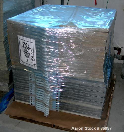 Used Sperry Filter Plate and Frame Filter Press, Size 36. (15) 36" x 36" polypropylene plates, 1’’ thick, frames 1-1/4’’ thick. Approximate filter area 106 square feet, approximate 8.8 cubic feet cak...