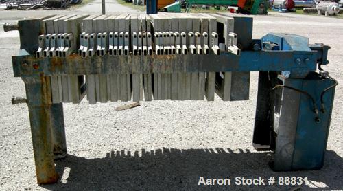 USED: Sperry plate and frame filter press, type 41-4, size 24, carbon steel frame. (15) 24" x 24" x 1" thick polypropylene plates, (15) 24" x 24" polypropylene 2" thick frames. Approximate 120 square...