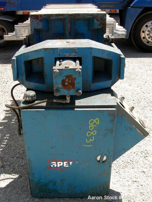 USED: Sperry plate and frame filter press, type 41-4, size 24, carbon steel frame. (15) 24" x 24" x 1" thick polypropylene plates, (15) 24" x 24" polypropylene 2" thick frames. Approximate 120 square...