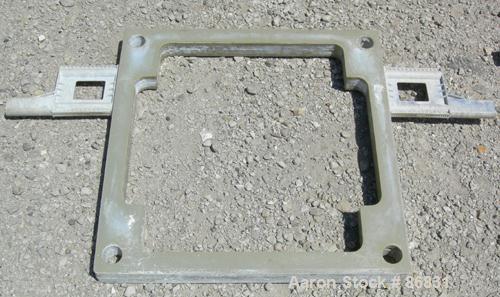 USED: Sperry plate and frame filter press, type 41-4, size 24, carbon steel frame. (15) 24" x 24" x 1" thick polypropylene plates, (15) 24" x 24" polypropylene 2" thick frames. Approximate 120 square...