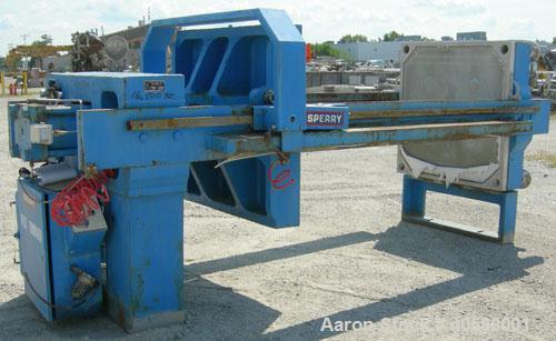 Used Sperry Filter Press, type CRN, size 48. (32) 49" x 50" polypropylene plates, approximate 1" cake.  Approximate 445.63 square feet filter area, 37.13 cubic feet capacity.  100 psi max filtration ...