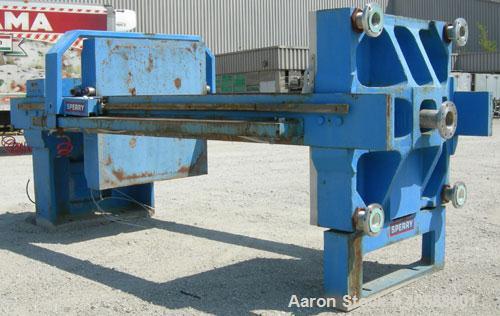 Used Sperry Filter Press, type CRN, size 48. (32) 49" x 50" polypropylene plates, approximate 1" cake.  Approximate 445.63 square feet filter area, 37.13 cubic feet capacity.  100 psi max filtration ...