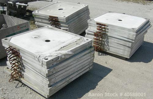 Used Sperry Filter Press, type CRN, size 48. (32) 49" x 50" polypropylene plates, approximate 1" cake.  Approximate 445.63 square feet filter area, 37.13 cubic feet capacity.  100 psi max filtration ...