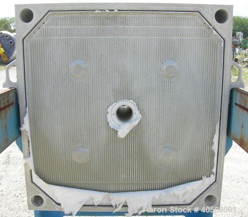 Used Sperry Filter Press, type CRN, size 48. (32) 49" x 50" polypropylene plates, approximate 1" cake.  Approximate 445.63 square feet filter area, 37.13 cubic feet capacity.  100 psi max filtration ...