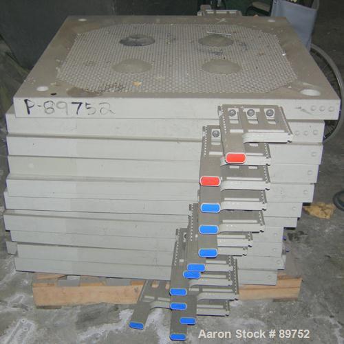 USED: Standard Filter Corp filter press. (31) 36" x 36" polypropylene recessed plates having an approximate 1/2" recess. Plates are 2.5" thick. Press has approximately 279 square feet of filter area,...