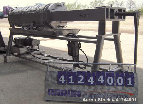 Used Star Systems Plate And Frame Polishing Press, Model 30-18A-SP-SH-SS, 304 Stainless Steel. (16) 18" Diameter x 1" thick plates and (21) 18" diameter x 1-1/2" thick frames. Approximate 47.28 squar...