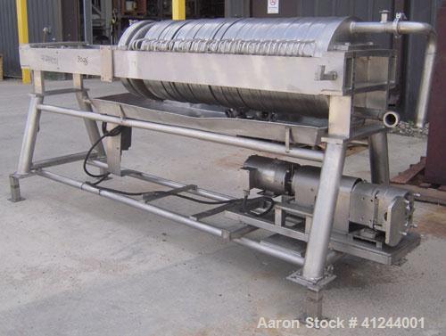 Used Star Systems Plate And Frame Polishing Press, Model 30-18A-SP-SH-SS, 304 Stainless Steel. (16) 18" Diameter x 1" thick plates and (21) 18" diameter x 1-1/2" thick frames. Approximate 47.28 squar...