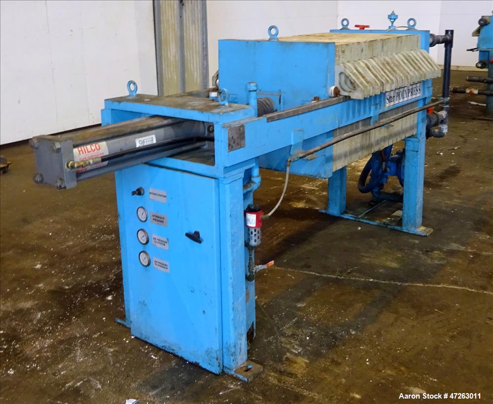 Used Star Systems Filter Press, Model R17630/50630002. Approximate 82 square feet filter area. (18) 25" x 25" polypropylene plates, (1) head, (1) tail. Approximately 6.8 cubic feet cake capacity. 3" ...