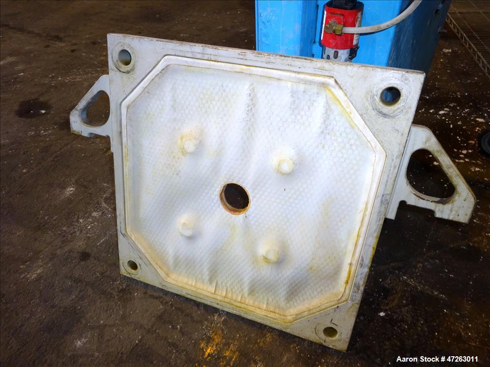 Used Star Systems Filter Press, Model R17630/50630002. Approximate 82 square feet filter area. (18) 25" x 25" polypropylene plates, (1) head, (1) tail. Approximately 6.8 cubic feet cake capacity. 3" ...