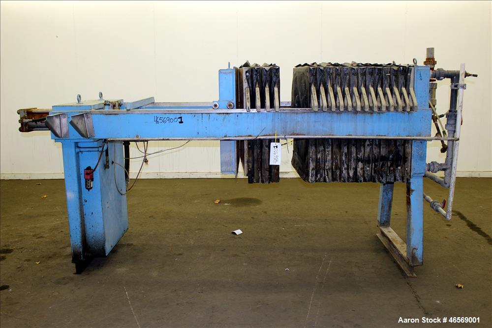 Used Star Systems Filter Press, Model RC16-800Q/LE/APC/CH, Carbon Steel. Approximate 172 square feet filter area, 8 cubic foot capacity. (15) 31" x 31" x Approximate 1/2" recess polypropylene plates,...