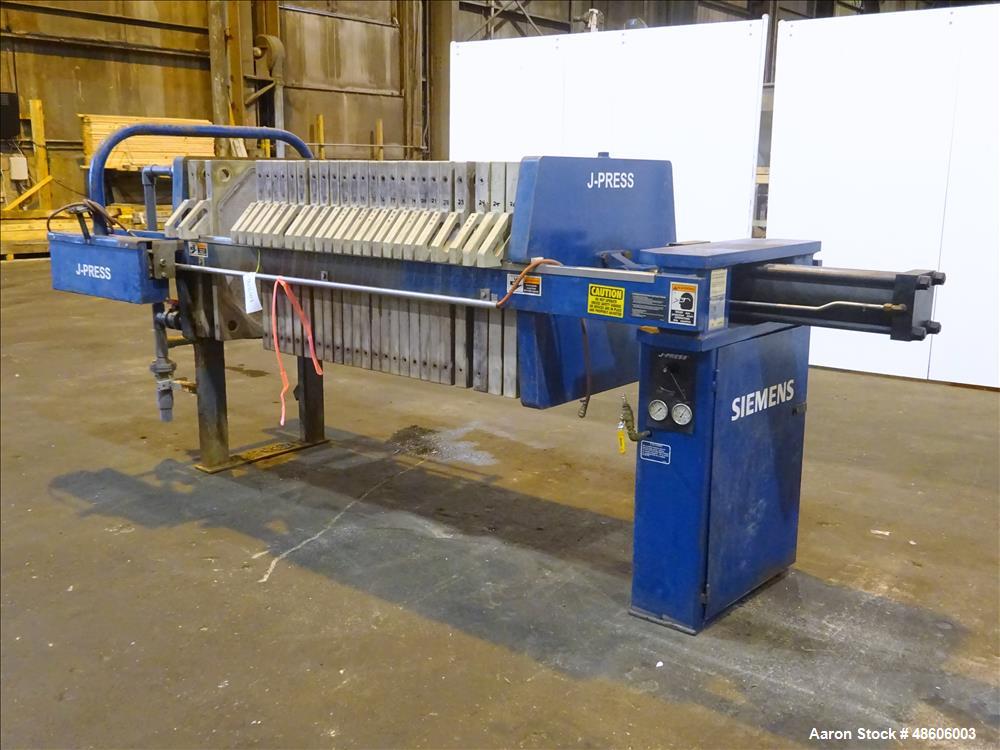 Used Siemens J-Press Filter Press, Model 800G25-25-10SYLW.