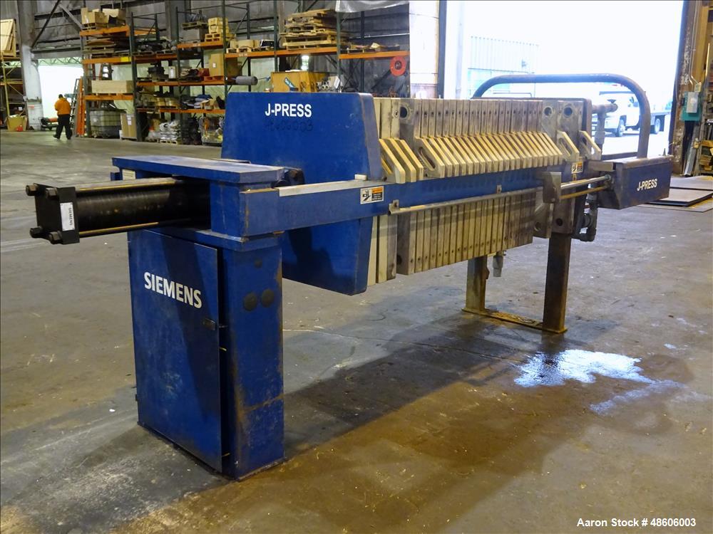 Used Siemens J-Press Filter Press, Model 800G25-25-10SYLW.