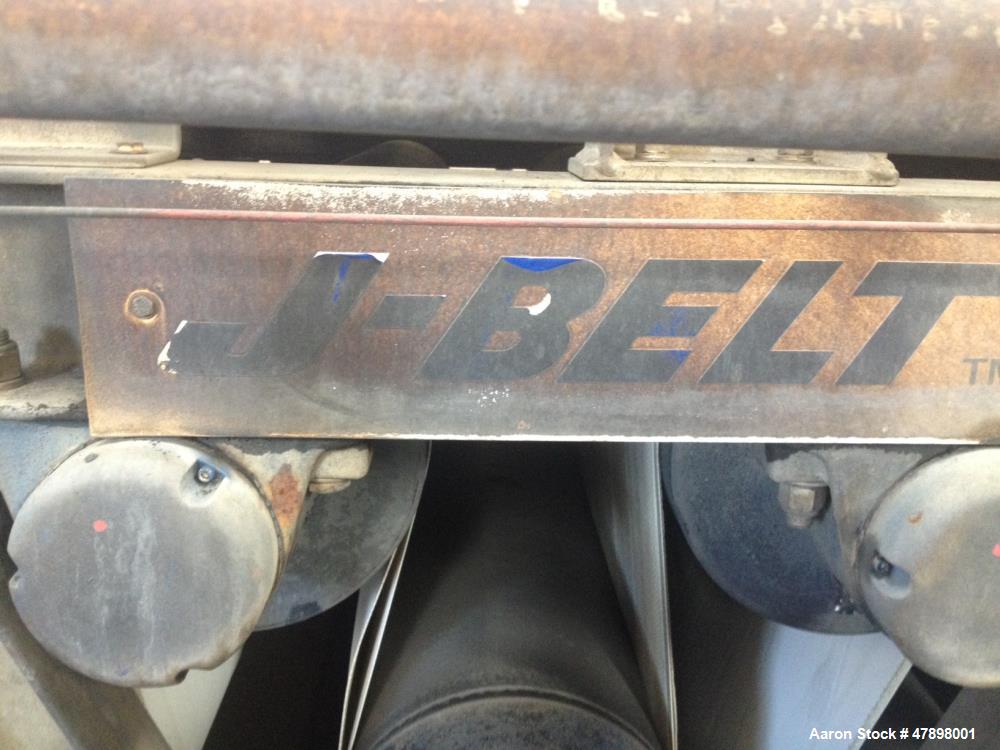 Used US Filter Dewatering Belt Press, Model J-Belt 2000, Series 2.0. 2 meter belt. Stainless steel frame. Left hand configuration. Machine dimensions: 228.27 “ long x 137.22” wide x 99.88” high. Weig...