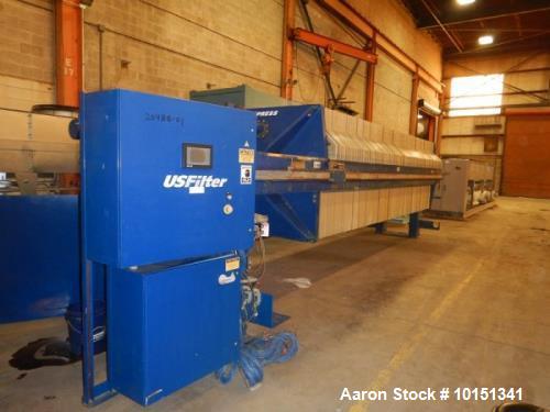 Used US Filter 3112 Square Feet Polypropylene Plate Filter Press