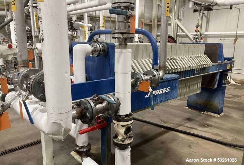 Used US Filter J-Press 800MM CGR Filter Press – 169 Sq. Ft. Filtration Area with Hydraulic Closure System