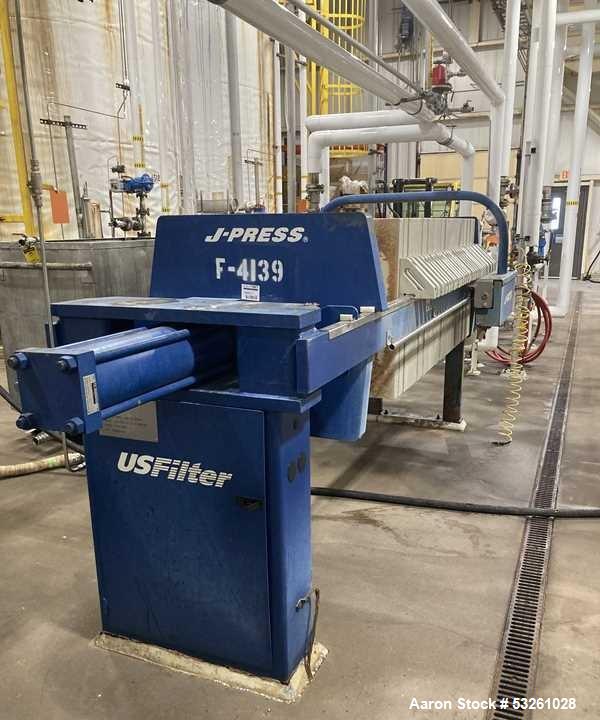 Used US Filter J-Press 800MM CGR Filter Press – 169 Sq. Ft. Filtration Area with Hydraulic Closure System