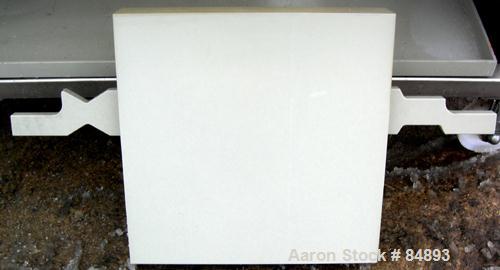 USED: Von Roll Filter Press. 16 polypropylene plates, 19-1/2" (495mm) x 19-1/2" (495mm). Approximately 39.6 square foot filter area, approximately 3.3 cubic feet cake capacity. Corner feed, corner di...