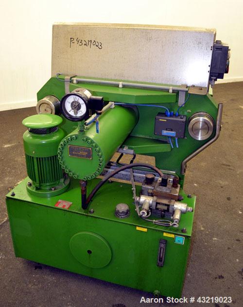 Used Von Roll Filter Press, Type HV5R-800. (16) Polypropylene plates 31.2” x 31.2” (800 mm x 800 mm), (1) head, (1) tail, (1) spacer plates. Approximate 89 square feet (11.2 m3) filtration area, appr...