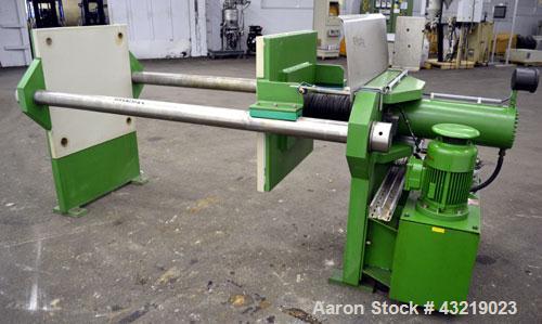 Used Von Roll Filter Press, Type HV5R-800. (16) Polypropylene plates 31.2” x 31.2” (800 mm x 800 mm), (1) head, (1) tail, (1) spacer plates. Approximate 89 square feet (11.2 m3) filtration area, appr...