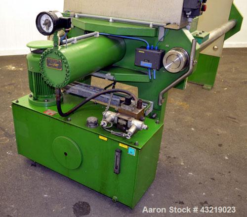 Used Von Roll Filter Press, Type HV5R-800. (16) Polypropylene plates 31.2” x 31.2” (800 mm x 800 mm), (1) head, (1) tail, (1) spacer plates. Approximate 89 square feet (11.2 m3) filtration area, appr...