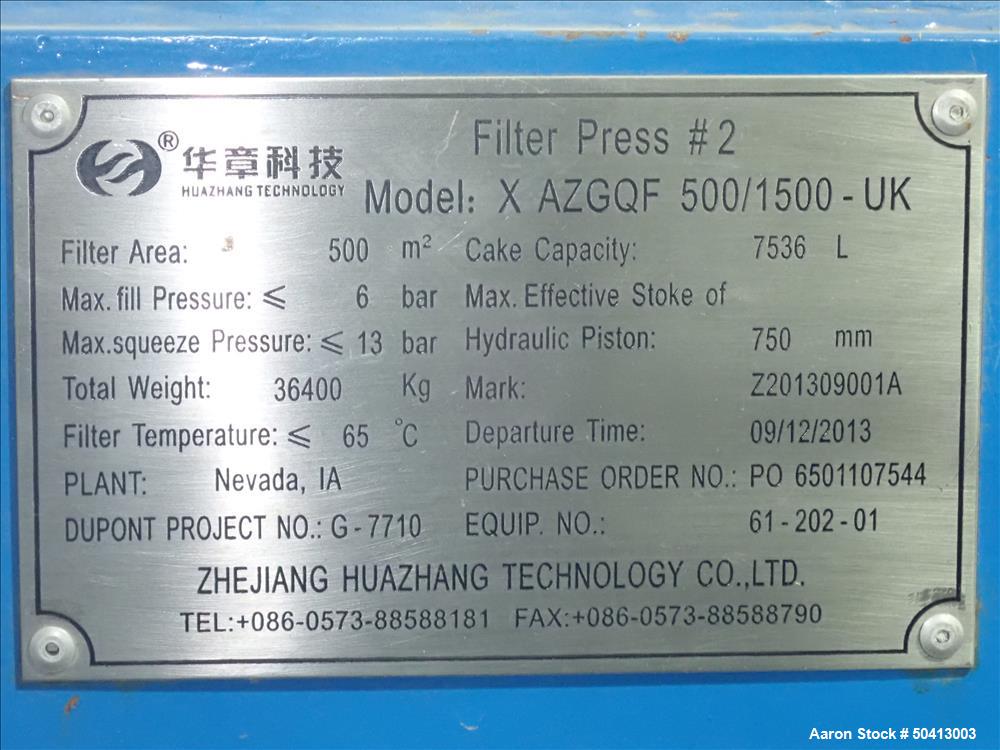 Used Zhejiang Huazhang Technology 500 Square Meter (Approximately 5380 Sqft.)