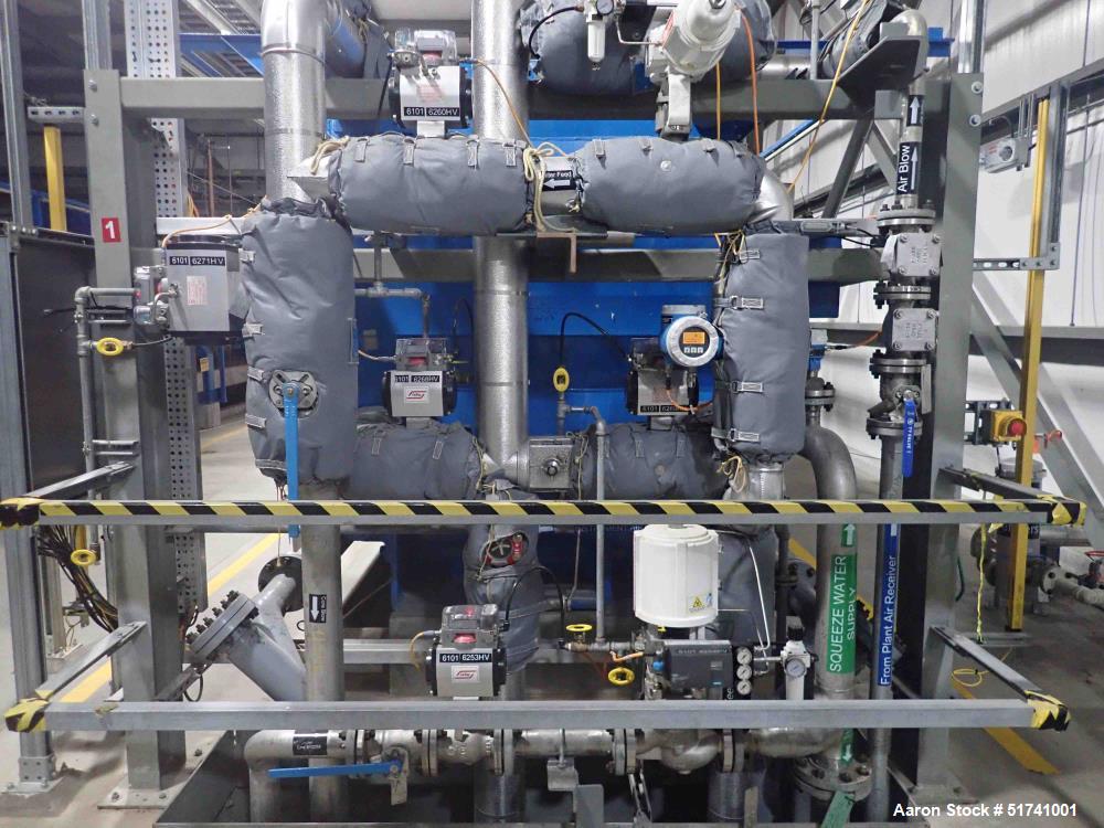 Used Zhejiang Huazhang Technology 500 Square Meter (Approximately 5380 Square Foot) Membrane Filter Press, Model X AZGQF 500/1500  UK, S/N 61-201-01. Filter area: 500 square meter. Cake capacity: 753...