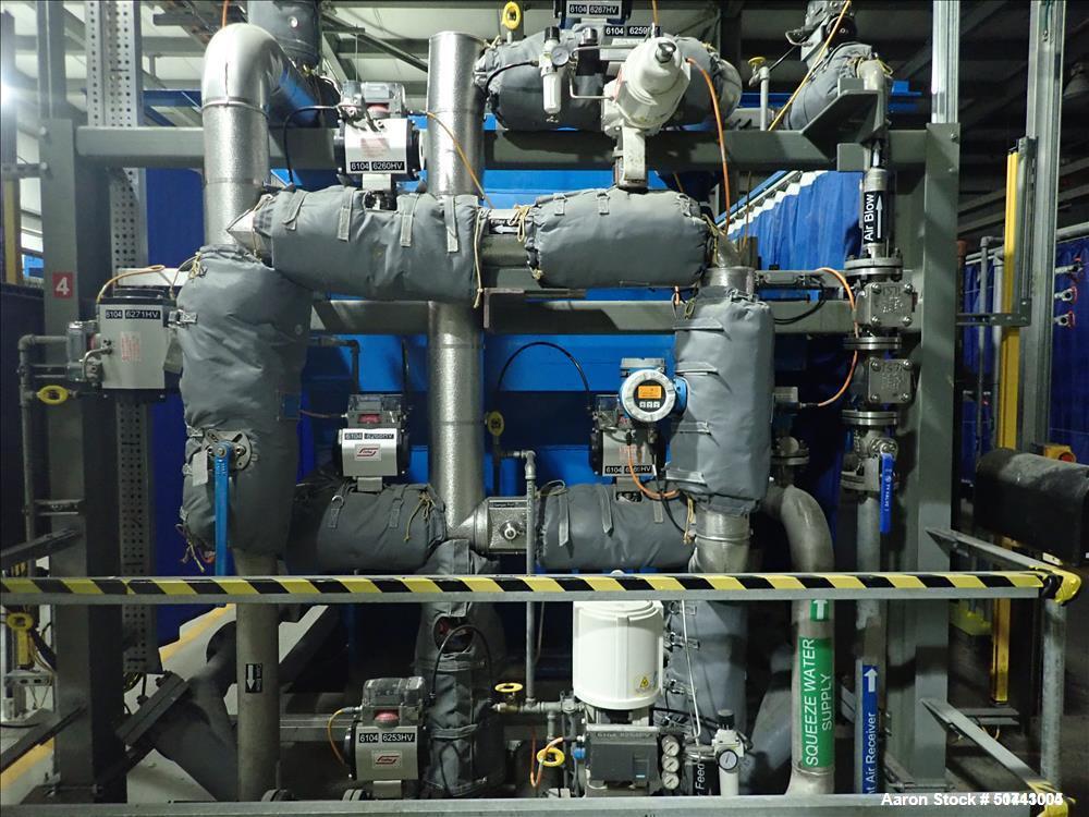 Used Zhejiang Huazhang Technology 500 Square Meter (Approximately 5380 Square Foot) Membrane Filter Press, Model X AZGQF 500/1500  UK, S/N 61-201-01. Filter area: 500 square meter. Cake capacity: 753...