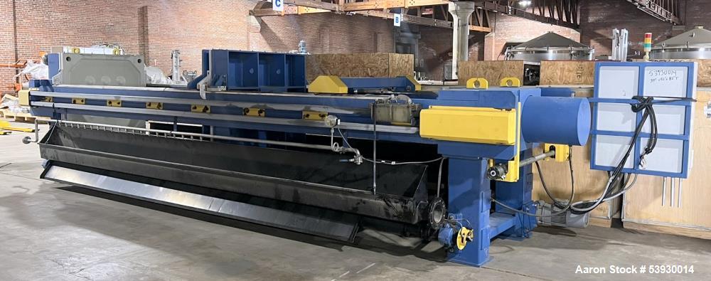Industrial Filter Press for Sale – HEI 4x4 Polypropylene Plates + Controls – 1000 Sq Ft Capacity with Hydraulic Power Pack.
