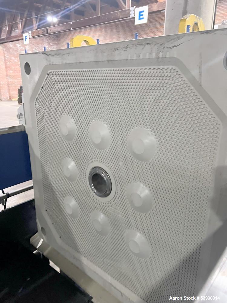 Industrial Filter Press for Sale – HEI 4x4 Polypropylene Plates + Controls – 1000 Sq Ft Capacity with Hydraulic Power Pack.