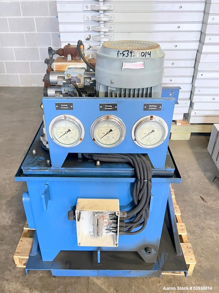 Industrial Filter Press for Sale – HEI 4x4 Polypropylene Plates + Controls – 1000 Sq Ft Capacity with Hydraulic Power Pack.
