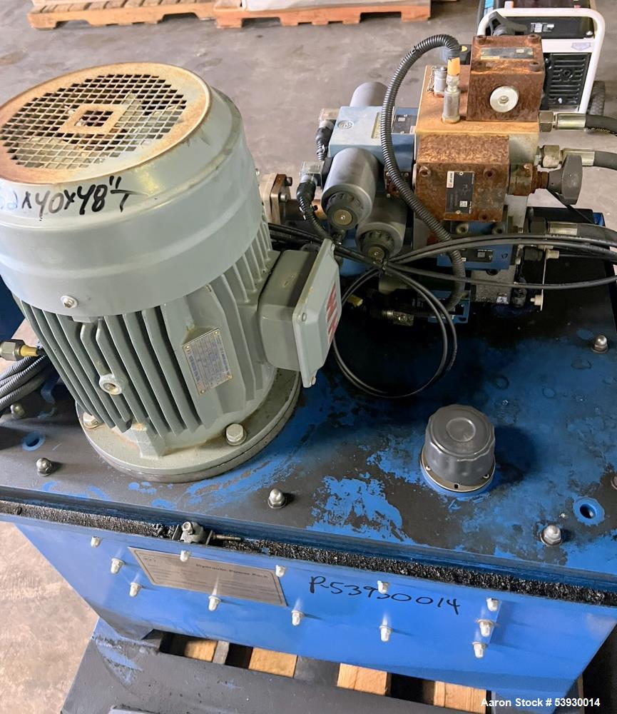 Industrial Filter Press for Sale – HEI 4x4 Polypropylene Plates + Controls – 1000 Sq Ft Capacity with Hydraulic Power Pack.
