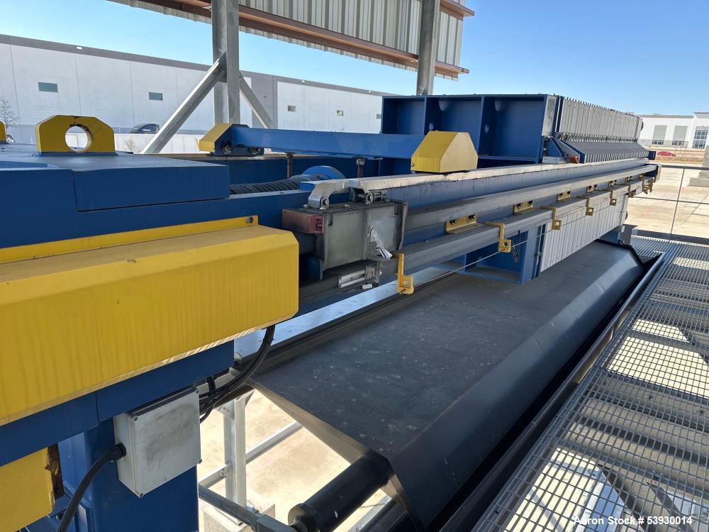 Industrial Filter Press for Sale – HEI 4x4 Polypropylene Plates + Controls – 1000 Sq Ft Capacity with Hydraulic Power Pack.