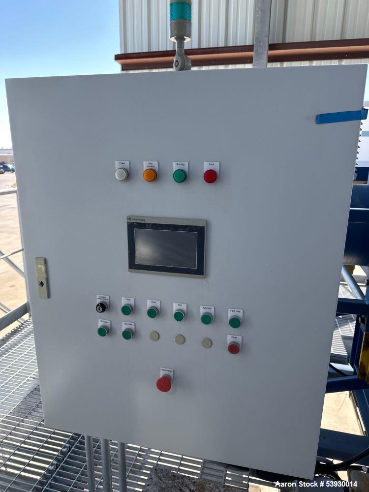 Industrial Filter Press for Sale – HEI 4x4 Polypropylene Plates + Controls – 1000 Sq Ft Capacity with Hydraulic Power Pack.