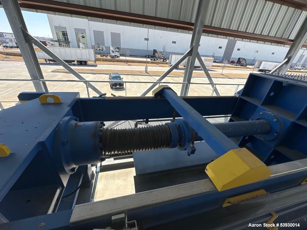 Industrial Filter Press for Sale – HEI 4x4 Polypropylene Plates + Controls – 1000 Sq Ft Capacity with Hydraulic Power Pack.